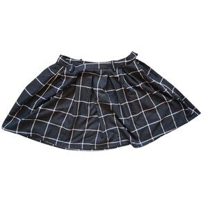 Hot Topic Black & White Plaid Mini Skirt Hot Topic Punk Goth Zip Up Sz S Grunge